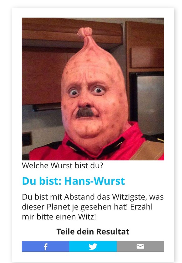 Passend zur Olma das ultimative Quiz: Welche Wurst bist du?
Echt jetzt ЁЯШВ