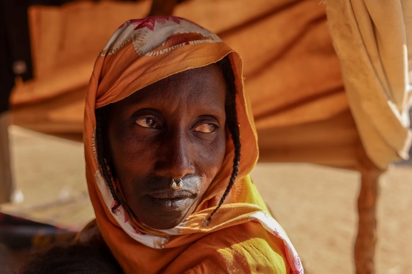 A Fulani woman who fled violence in Mali and found refuge in Fassala, Hodh El Chargui Region, Mauritania, sits in the camp, Nov. 9, 2025. (AP Photo/Caitlin Kelly)
Mali Russia Africa Corps Photo Essay