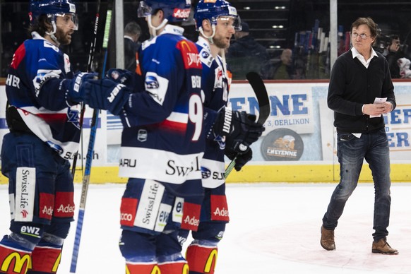 Zuerichs Cheftrainer Arno Cel Curto reagiert im Eishockeyspiel der National League zwischen den ZSC Lions und den SCL Tigers am Samstag, 19. Januar 2019, im Zuercher Hallenstadion. (KEYSTONE/Ennio Lea ...