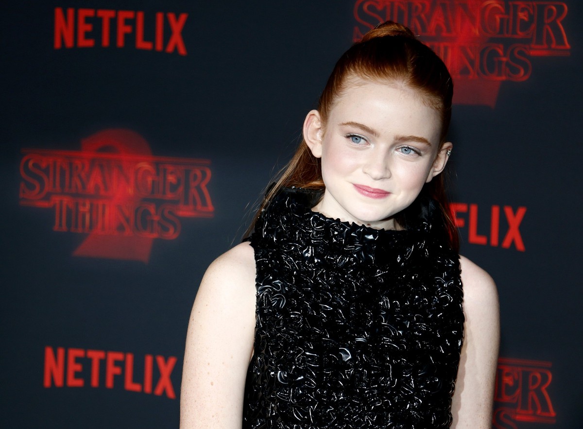 Sadie Sink at the Netflix's season 2 premiere of 'Stranger Things' held at the Regency Village Theatre in Westwood, USA on October 26, 2017. xkwx actor, actress, celebrity, talent, acto ...