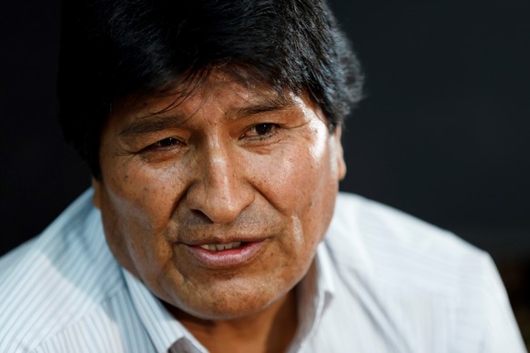 epa08003847 Former Bolivian President Evo Morales speaks during an interview with Agencia Efe in Mexico City, Mexico, 16 November 2019 (issued 17 November 2019). Morales said that he &#039;is afraid&# ...