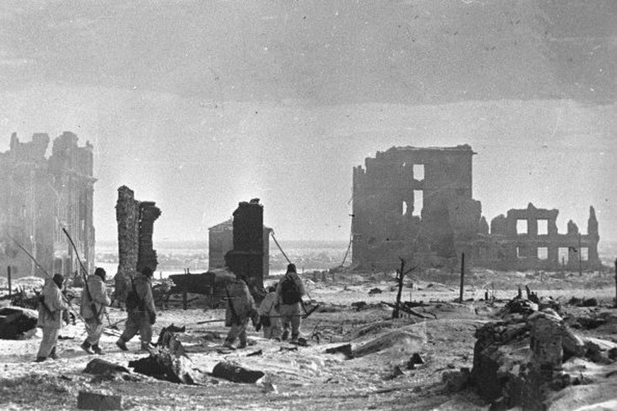 Stalingrad, ein Ruinenfeld.
