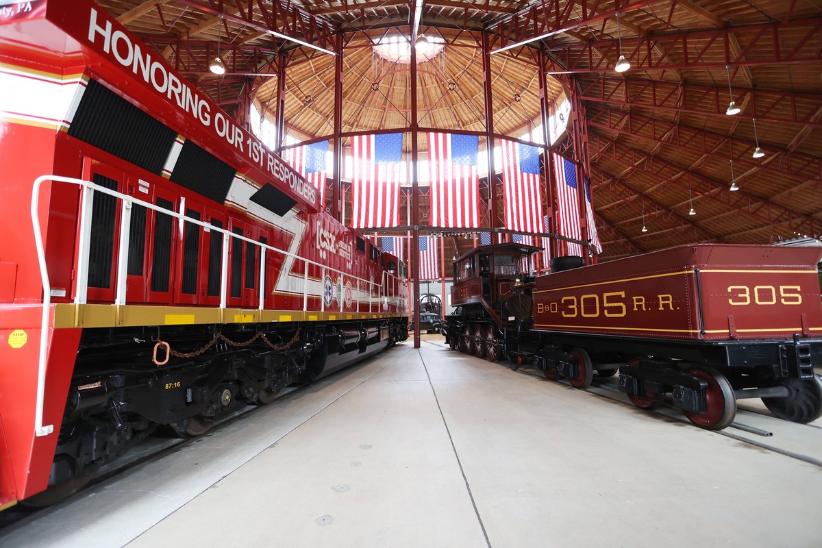 BALTIMORE, MD - SEPTEMBER 11: The B&amp;O Railroad Museum honors first responders with a Spirit of First Responders train car ahead of First Responders Day on September 11, 2020. PUBLICATIONxNOTxINxUS ...
