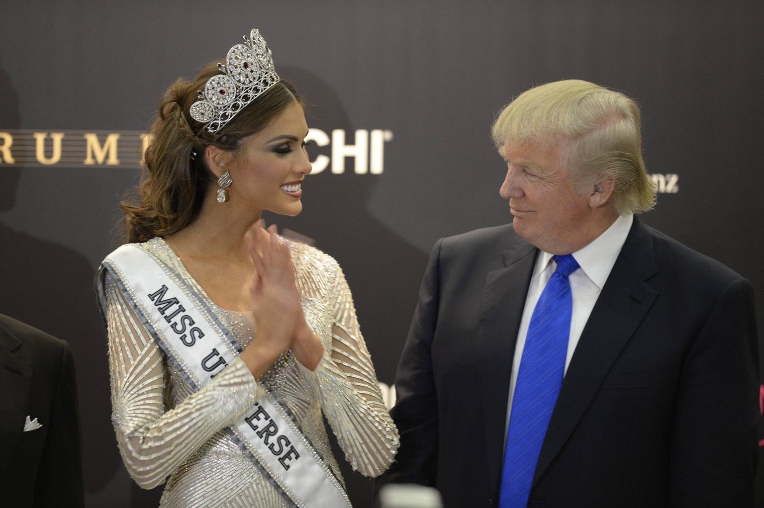 Donald Trump in Moscow Photo taken on November 9, 2013. Miss Venezuela and Miss Universe 2013 Gabriela Isler poses next to Donald Trump after the 2013 Miss Universe competition in Moscow, Russia in 20 ...