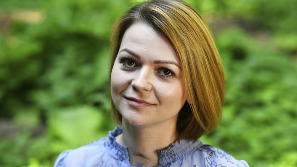 Yulia Skripal poses for the media during an interview in n London, Wednesday May 23, 2018. Yulia Skripal says recovery has been slow and painful, in first interview since nerve agent poisoning. (Dylan ...