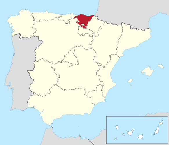 Karte des Baskenlands in Spanien