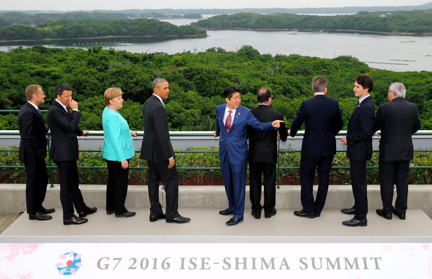 Zur G7-Gruppe gehören:&nbsp;Deutschland, Japan, USA, Kanada, Grossbritannien, Frankreich und Italien. Zudem nehmen zwei EU-Vertreter an den Diskussionen teil.<br data-editable="remove">