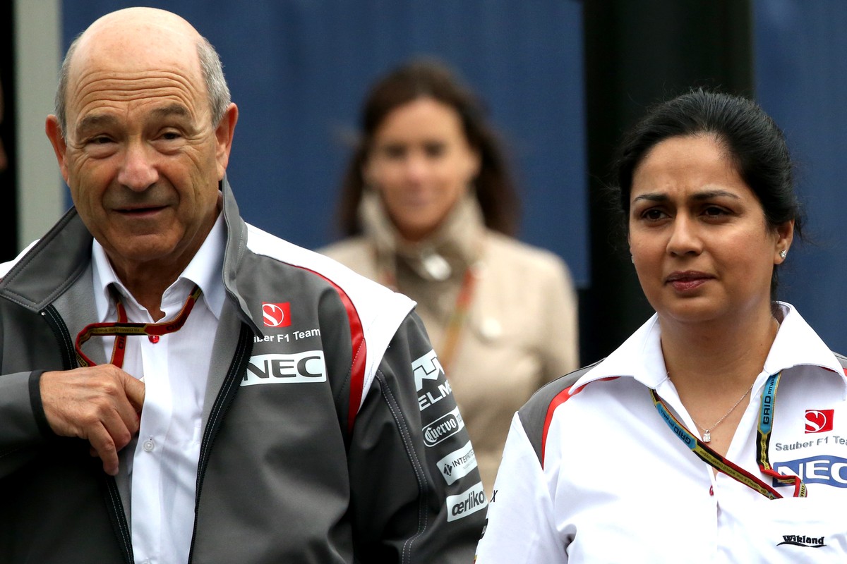 21.06.2014; Spielberg; Formel 1 - Qualifying GP Oetserreich;Peter Sauber (SUI) Sauber und Monisha Kaltenborn (AUT) Sauber Teamchefin (Sutton/freshfocus)