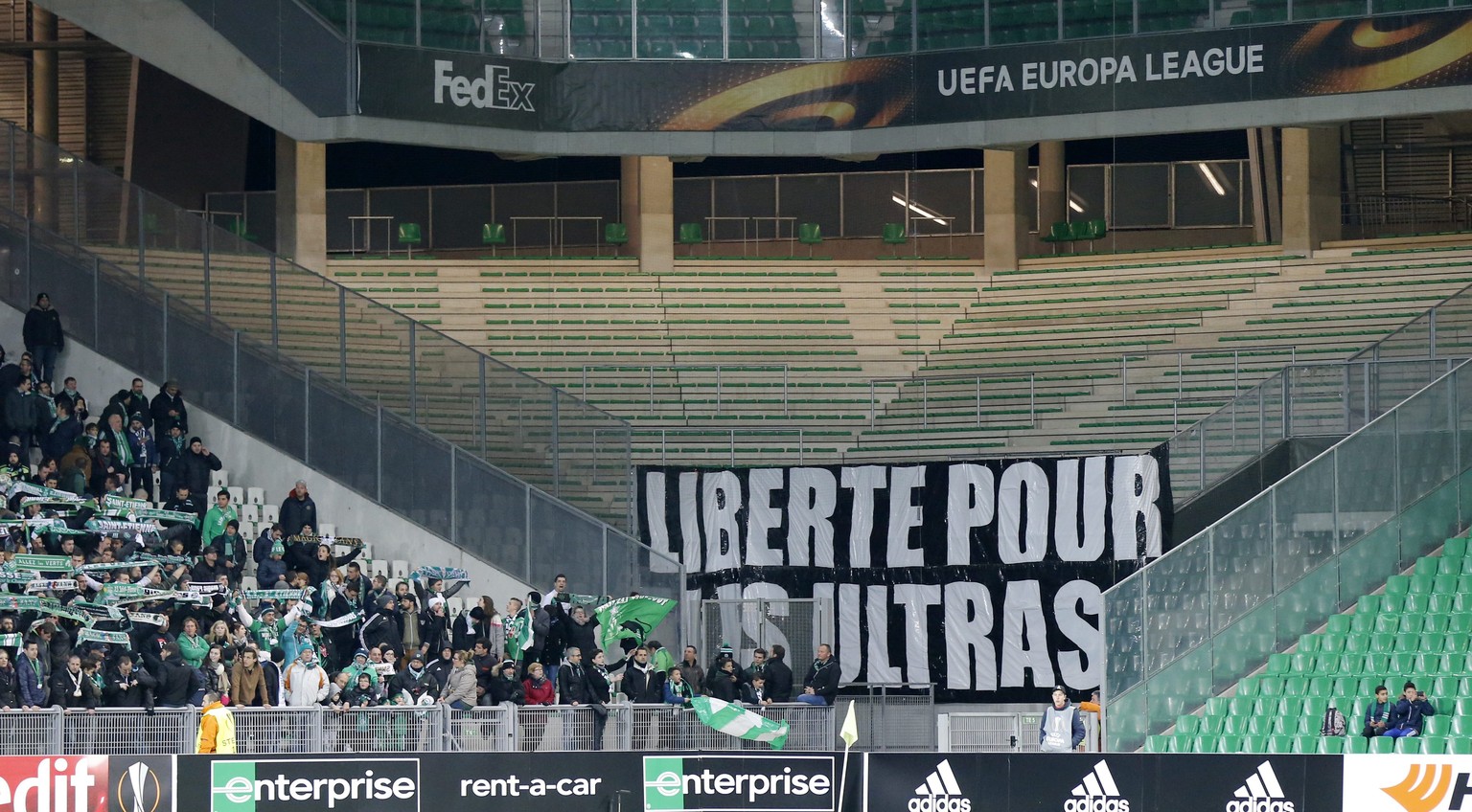 Keine Basler Fans in St. Etienne.