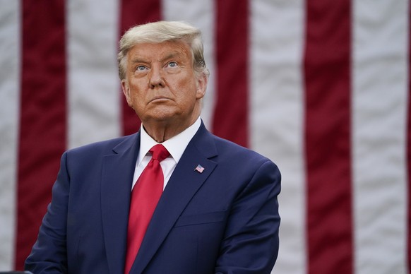 President Donald Trump listens during an event on Operation Warp Speed in the Rose Garden of the White House, Friday, Nov. 13, 2020, in Washington. (AP Photo/Evan Vucci)
Donald Trump