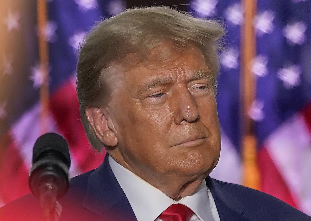 FILE - Former President Donald Trump speaks to supporters at Trump National Golf Club Bedminster, Tuesday, June 13, 2023, in Bedminster, N.J. On Friday, June 16, The Associated Press reported on stori ...