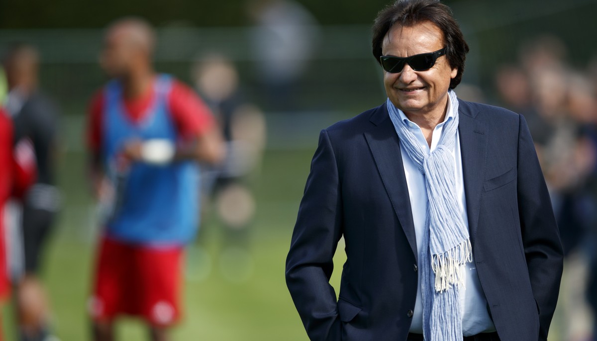 Le president du FC Sion Christian Constantin reagit avant la rencontre de 16eme de finale de la Coupe Suisse de football entre le FC Stade Lausanne Ouchy et le FC Sion au Stade Juan-Antonio-Samaranch  ...