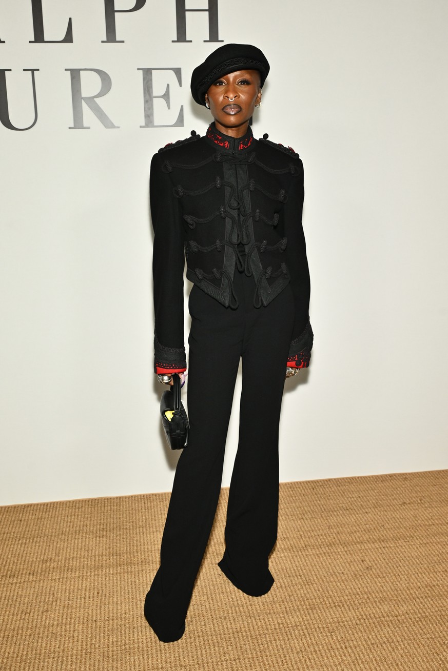 Cynthia Erivo arrives at the Ralph Lauren Spring/Summer 2027 presentation as part of New York Fashion Week on Wednesday, Sept. 9, 2026, in New York. (Photo by Evan Agostini/Invision/AP)
Cynthia Erivo