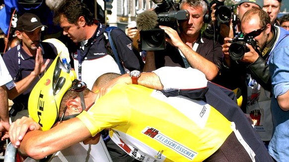 Swiss Fabian Jeker is exhausted and dissapointed after arriving from the 9th and final stage of the 68th Tour de Suisse, a cycling race against the clock over 25,6 kilometers in Lugano, Switzerland, S ...