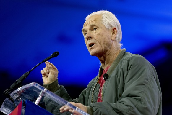 FILE - Peter Navarro, former director of the White House National Trade Council, speaks during CPAC at National Harbor, in Oxon Hill, Md., Feb. 24, 2024. An appeals court Thursday, March 14, denied Na ...