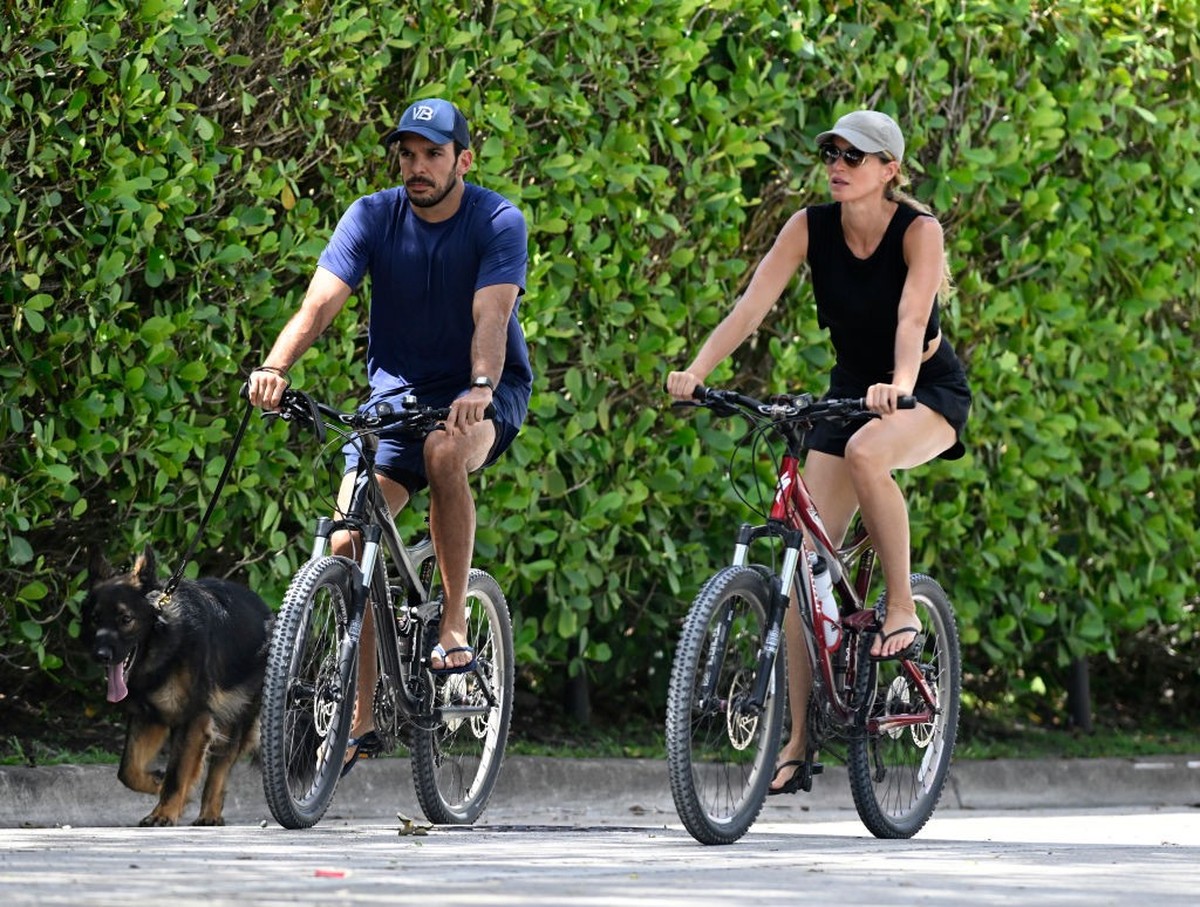 Joaquim Valente et Gisele Bündchen le 14 juillet 2024 en Floride.