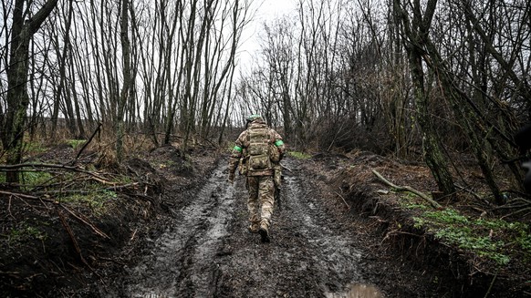 Ukrainian Artillery Unit on Combat Mission in Pokrovsk Direction - Ukraine A soldier from an artillery crew of the Striletskyi special forces police battalion of the Main Department of the National Po ...