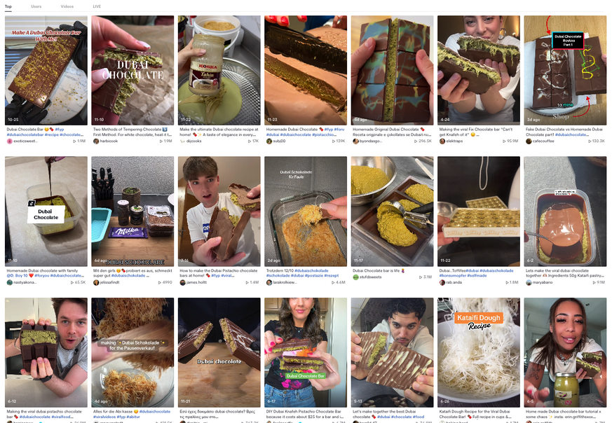 TikTok: Homemade Dubai Chocolate