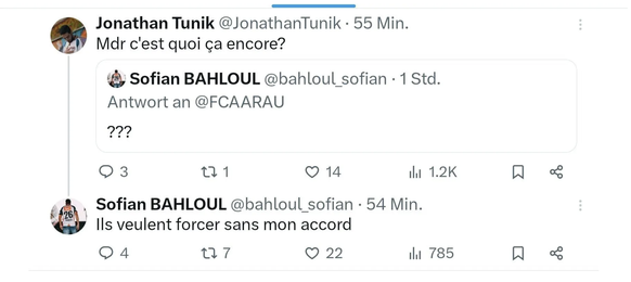 Sofian Bahloul sehr frustriert