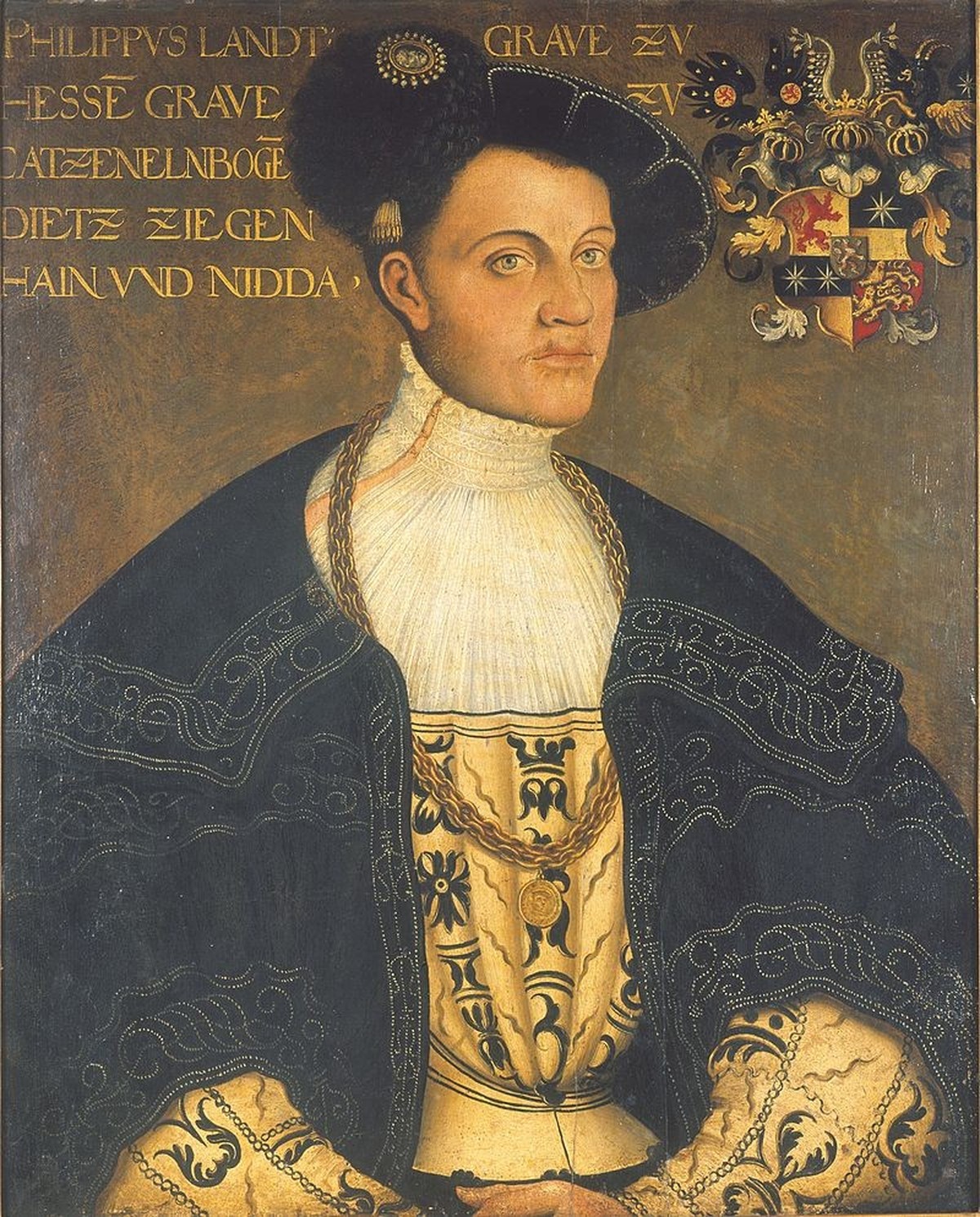 Philipp der Grossmütige, Landgraf von Hessen, Stifter der Philipps-Universität Marburg (1504–1567) und angeblicher Träger von drei Testikeln, mit der besonders gern seine vermeintliche Hypersexualität ...