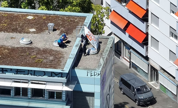 Hausbesetzung an der Klybeck-Strasse in Basel.
