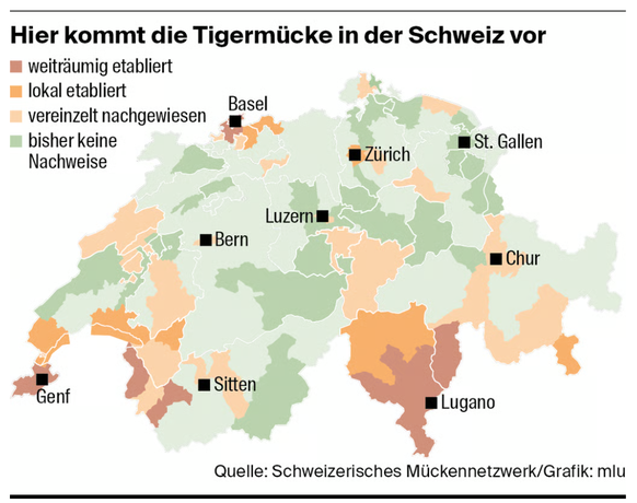 Wo Tigermücken vorkommen