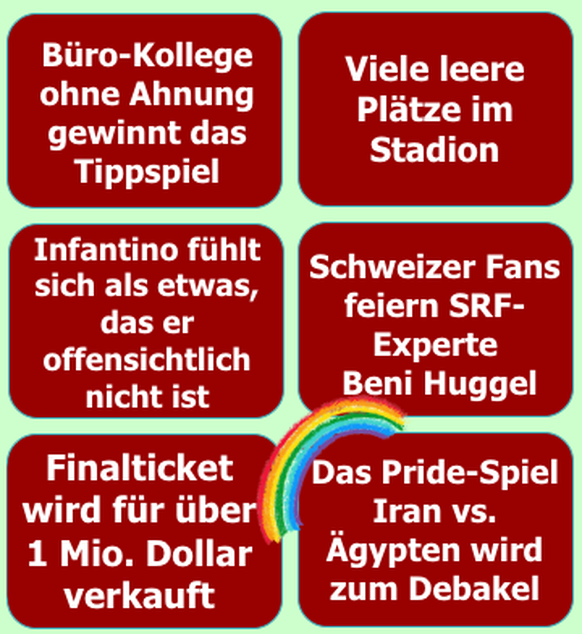 Fussball-WM 2026: Bullshit-Bingo zur Nati, Infantino, Ronaldo etc.