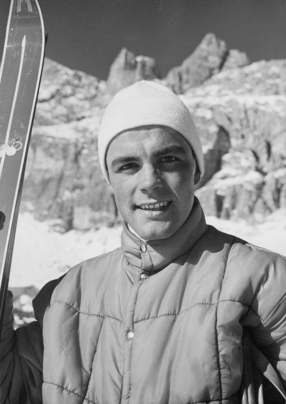 Orig. caption... THE OLYMPICS IN CORTINA. As usual, the Austrians have a strong alpine skiing squad at the Winter Games, where, among other things, the big favorite in downhill, Toni Sailor, is there. ...