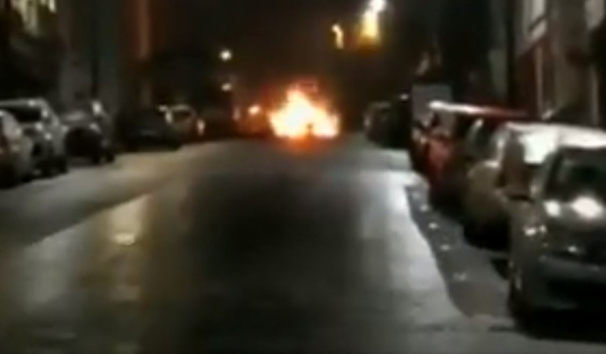 Ein gestohlenes Auto stand an der Bishop Street in Flammen – kurz darauf explodierte es.&nbsp;