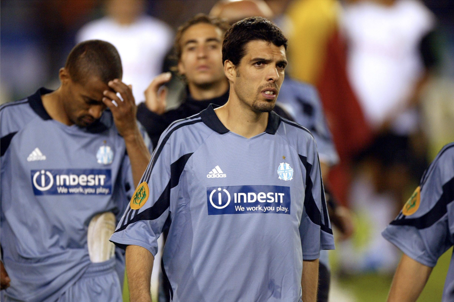 Ein enttäuschter Celestini nach der Final-Niederlage von Olympique Marseille gegen Valencia.