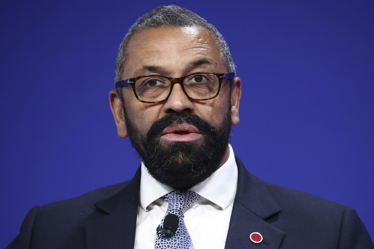 Britain's Foreign Secretary James Cleverly addresses the closing session on the second day of the Ukraine Recovery Conference in London, Thursday, June 22, 2023. Delegates from more than 60 count ...