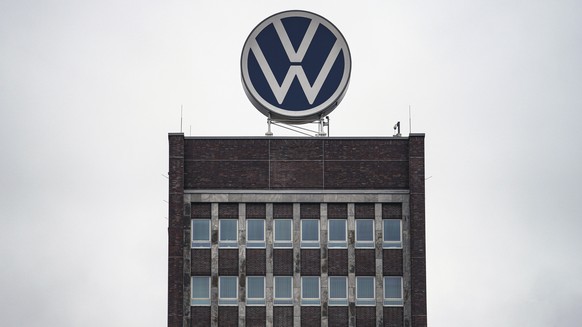 The VW headquarters are pictured, when employees of Germany&#039;s largest carmaker Volkswagen went on strike at the main factory in Wolfsburg, Germany, Monday, Dec. 9, 2024. (AP Photo/Martin Meissner ...