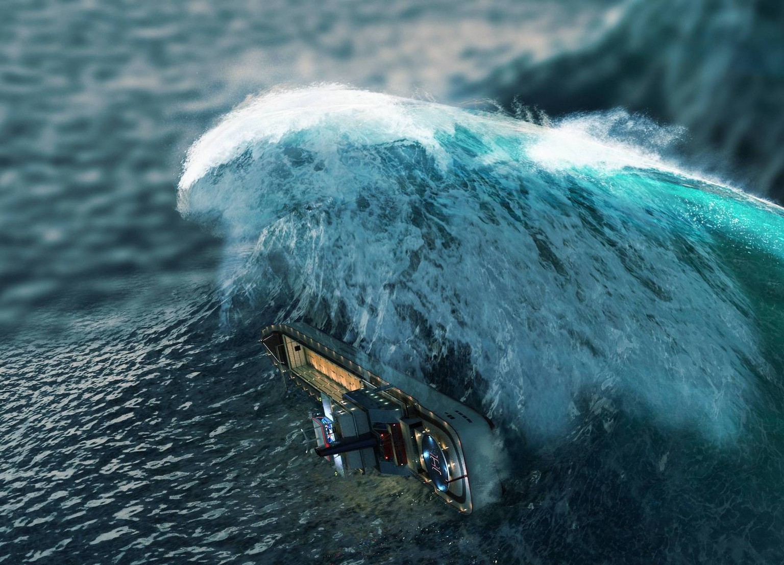 Rogue waves sinking a cargo ship, illustration Rogue waves sinking a cargo ship, illustration. Rogue waves are relatively large and spontaneous ocean surface waves that occur far out at sea, and are a ...