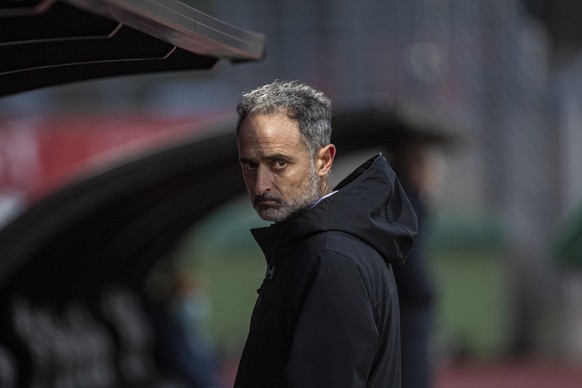 Zuerichs coach Massimo Rizzo during the Super League soccer match FC Lugano against FC Zuerich, at the Cornaredo stadium in Lugano, Sunday, December 13, 2020. (KEYSTONE/Ti-Press/Pablo Gianinazzi)