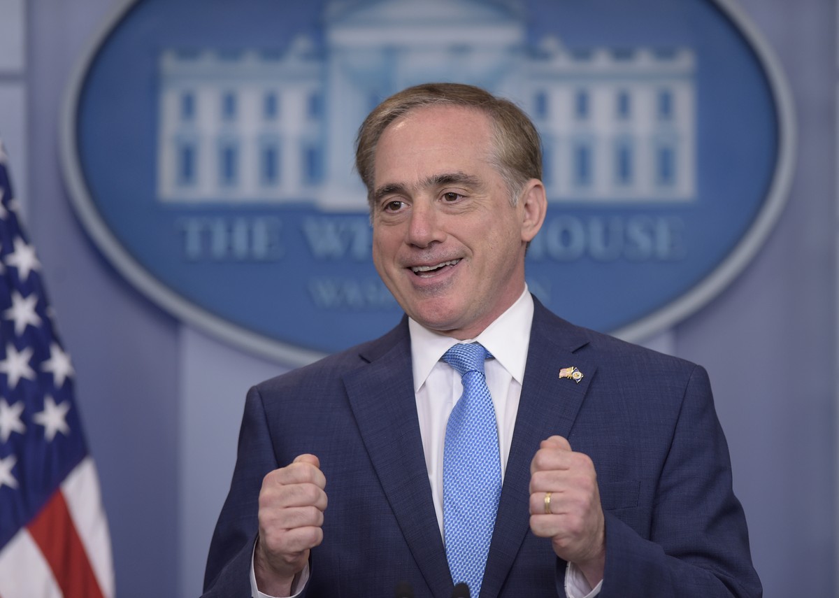 Veterans Affairs Secretary David Shulkin speaks during a briefing at the White House in Washington, Wednesday, May 31, 2017. Shulkin is warning the VA is "still in critical condition" despit ...