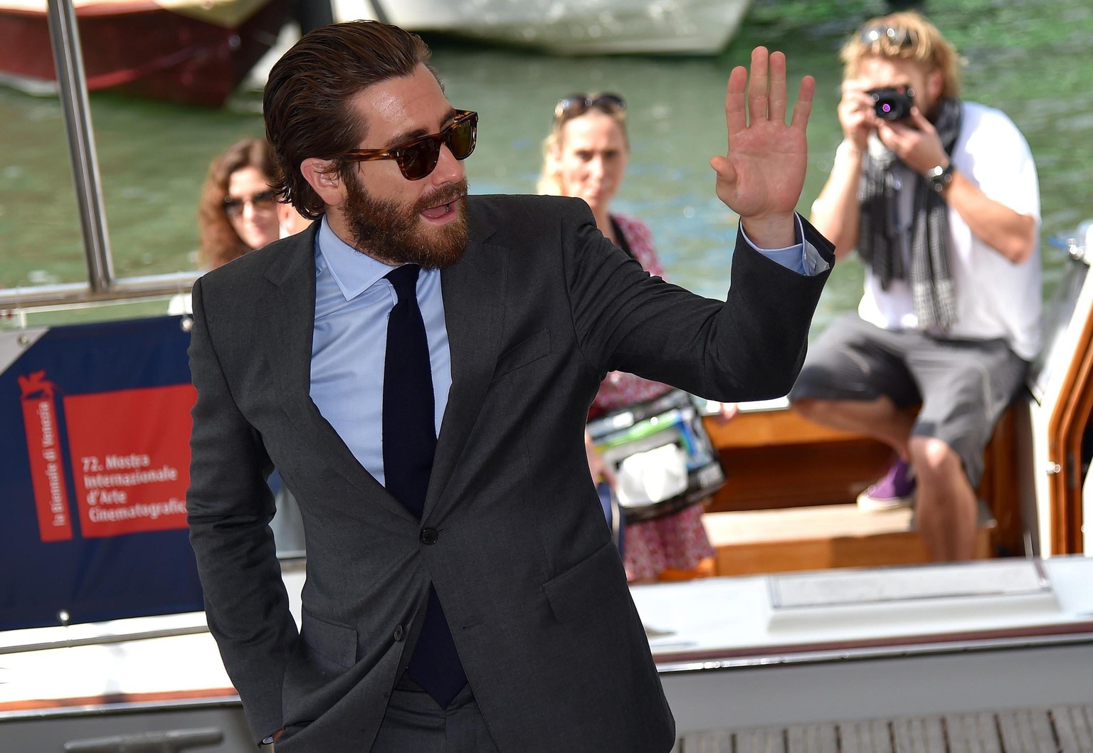 Cool und gutaussehend: «Everest»-Hauptdarsteller&nbsp;Jake Gyllenhaal in Venedig.