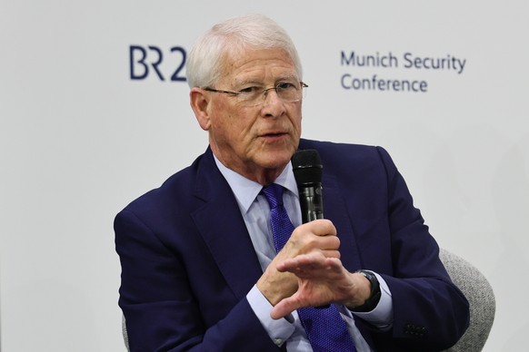 epa12738009 US Senator Roger F. Wicker speaks at a panel discussion during the 62nd Munich Security Conference (MSC) at the hotel 'Bayerischer Hof', in Munich, Germany, 14 February 2026. The ...