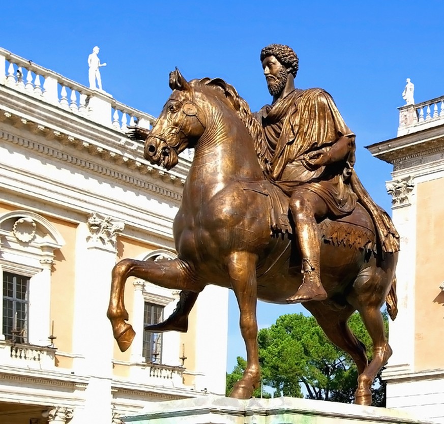 Reiterstatue des römischen Kaisers Mark Aurel in Rom
