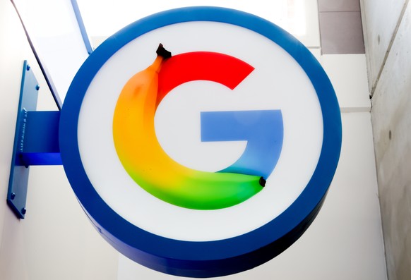 epa12797136 A Google logo is pictured during the opening of the Google AI Center in Berlin, Germany, 05 March 2026. Google opened a new AI center in Berlin, which will focus on artificial intelligence ...