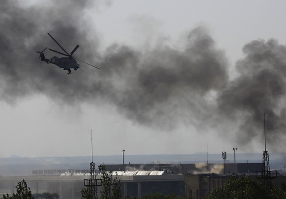 Ein Helikopter im Anti-Terror-Einsatz.