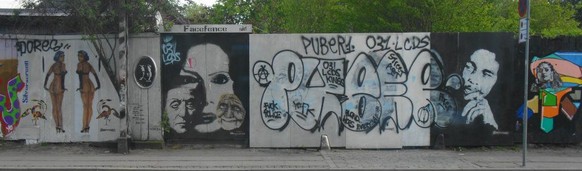 «Puber»-Schriftzug mit dem Zusatz «031», dem Erkennungszeichen einer Berner Streetgang.&nbsp;