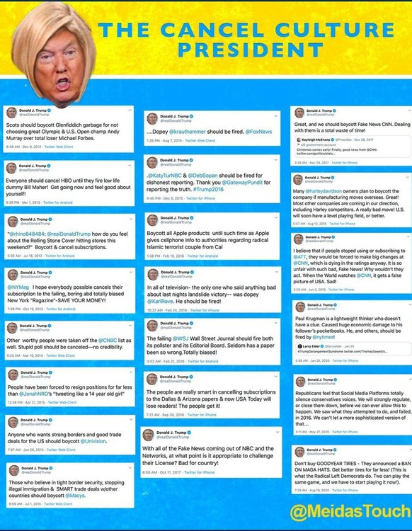 Die QAnon-Lady spielt den Rammbock für Donald Trump\n&quot;Er wird die «cancel culture» anprangern&quot;

cancel culture? Reine Projektion, wie immer bei den Republicans..