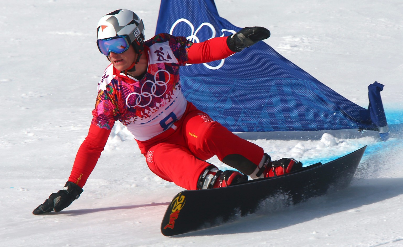 Nevin Galmarini auf dem Weg zur Silbermedaille.