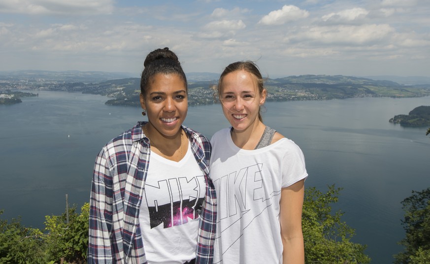 Kambundji und Büchel – nicht in Peking, sondern im Vorfeld der WM gemeinsam auf dem Bürgenstock.