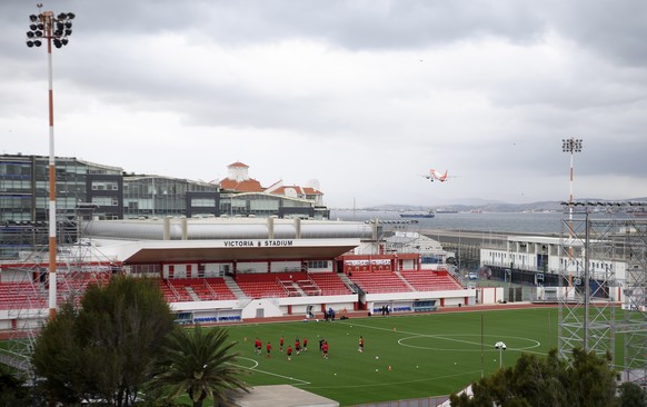 Ein Blick auf das Victoria Stadium in Gibraltar.