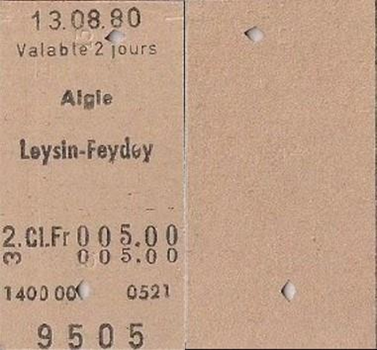 Ein Eisenbahn-Ticket aus dem Jahre 1980. Als Filter noch nicht zu gebrauchen.