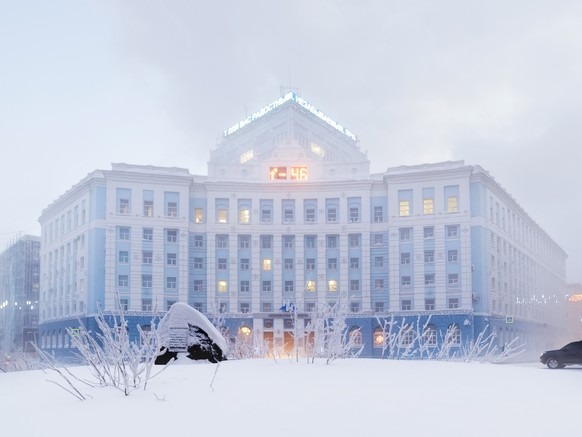 -46 Grad. Keine Seltenheit in Norilsk.