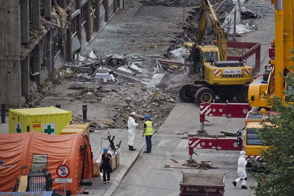 FILE - In this Thursday, July 28, 2011 file photo, work is under way throughout the government quarters in the centre of Oslo after buildings suffered extensive damage from a bomb attack. On the ten-y ...
