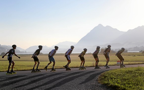 SARNEN, 30JUN19 - Impression von der Inlinestrecke ueber 42 km und 300 Hoehenmeter von Sarnen zweimal rund um den Sarnensee zurueck zur Multi-Wechselzone in Sarnen am Conclusive Sunday am Gigathlon 20 ...