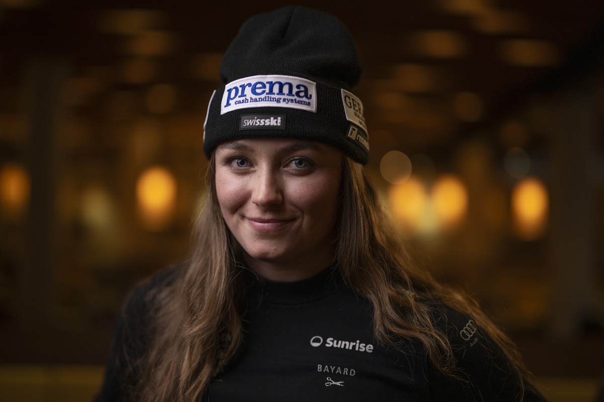 Sue Piller from Switzerland poses for a portrait at a press event prior the FIS Alpine Ski World Cup season in Soelden, Austria, on Thursday, October 23, 2025. The Alpine Skiing World Cup season 2025/ ...